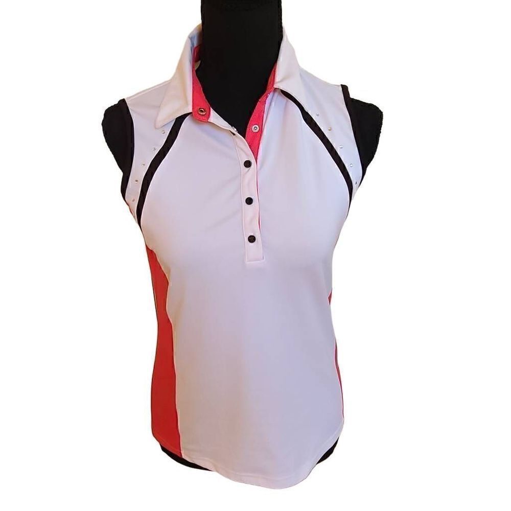 Izod Womens X Treme Function Golf Performance Sleeveless Polo Top Size XS